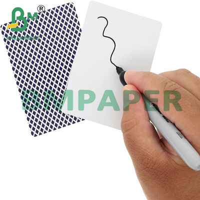 Papel de cartão de jogo branco de 52x74cm para cartões de jogo DIY com núcleo azul