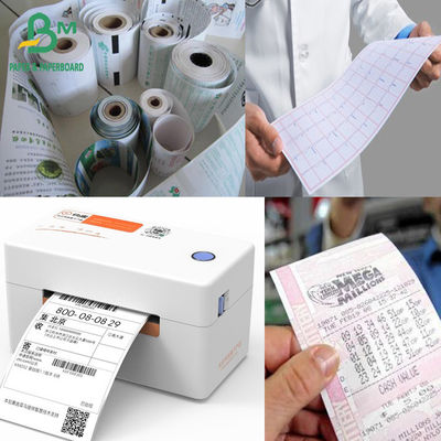 Papel térmico branco 57*40mm 80*80mm 80*60mm Papel de caixa Roll ATM Banco Papel Pos