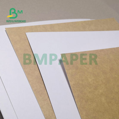 270gm revestido de papel branco de parte superior de cartão de volta Kraft para levar caixas segurança alimentar
