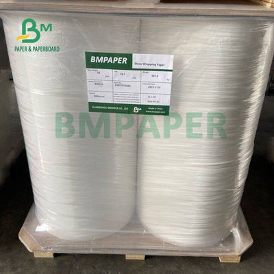 28gm Papel branco de qualidade alimentar para palhinhas de embalagem 30mm 35mm Eco-friendly