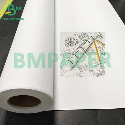 Jato de tinta branco tem boa absorção de tinta 80gm CAD Plotter Papel de desenho é durável
