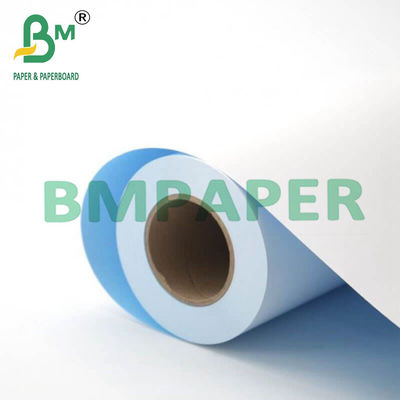 80g 24&quot; x 150ft Papel de Planeamento Azul com fundo branco para desenhos de engenharia