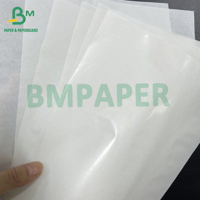 45 gsm + 10 gsm Papel de embalagem de hambúrguer branco revestido de PE brilhante de um lado Papel de açougueiro