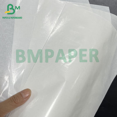 50 gsm + 10 gsm Papel alimentar Kraft branco revestido em PE brilhante de lado único