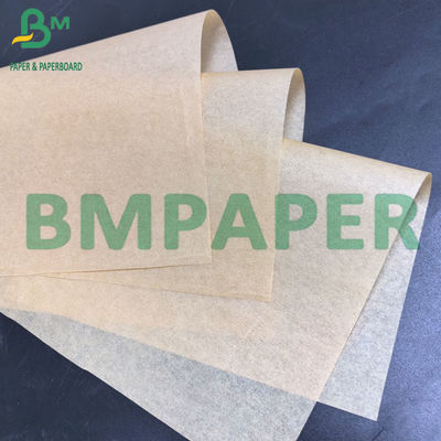 35gm Single Side Glossy MG Golden Brown Ribbed Kraft Paper Roll para embalagem