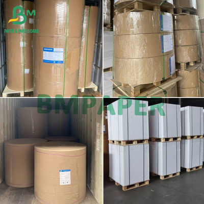 Papel de proteção contra óleo de 35 gm 40 gm Papel branco à prova de gordura em rolos Tamanho personalizado para embalagem de alimentos