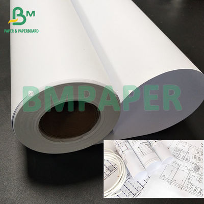 20LB 914mm*50m Papel de Ficha de Engenharia de Absorção de Tinta Branca Para desenho CAD