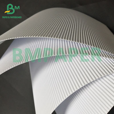 120 +120 GSM 1MM Espessuras Branco Cartão ondulado de duas camadas de lado único E para caixa cosmética