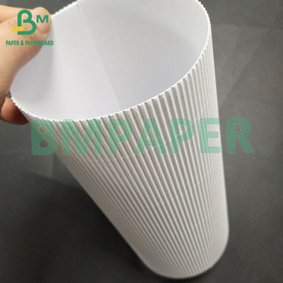 120 +120 GSM 1MM Espessuras Branco Cartão ondulado de duas camadas de lado único E para caixa cosmética