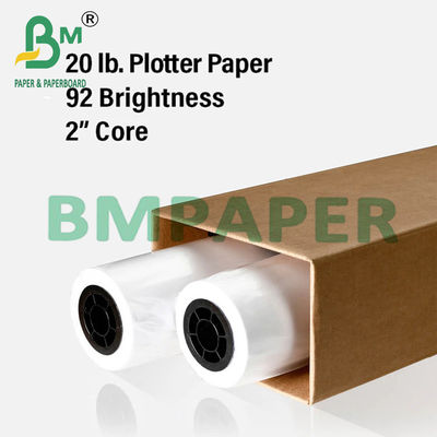 24 &quot; x 150ft 2 &quot; Core 20lb Plotting Paper para desenho CAD 5 rolos / caixa