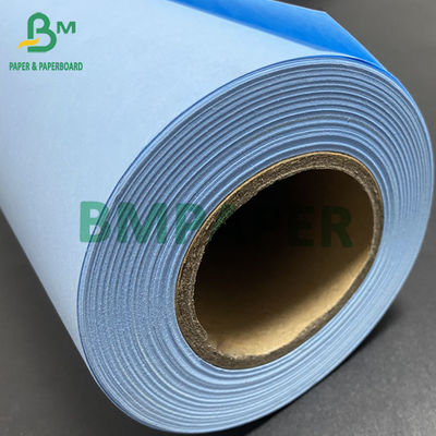Rolo de Papel Plotter Azul Papel Plano de Dois lados Personalizado Largura 50m 100m 150m comprimento
