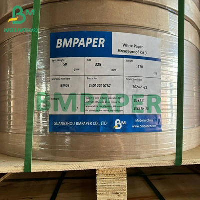 Papel branco à prova de gordura Kit3 papel de embalagem de alimentos de alta qualidade rolo 325mm 650mm largura