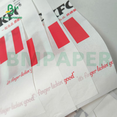Papel de embalagem de alimentos à prova de gordura 35gm 40gm 50gm para sanduíche de hambúrguer