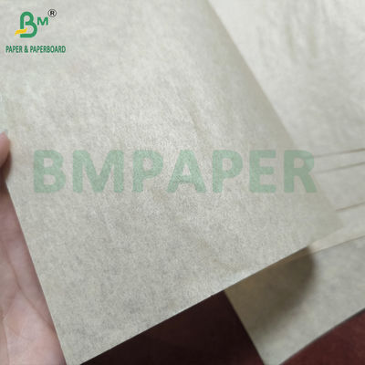 40 gm Grade 7 Papel à prova de gordura Rolos e folhas de papel Cor marrom Para embalagens alimentares