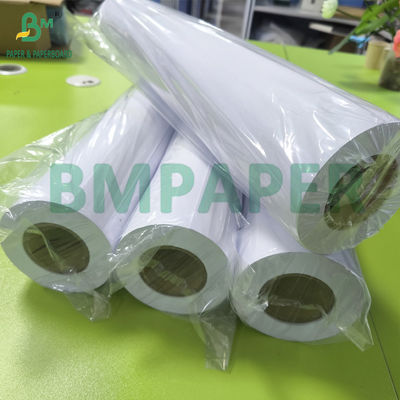 24 X 150 rolos de papel CAD, papel de ligação de 20 lb 2&quot; Core CAD Inkjet Printing