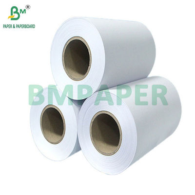 Rolo de papel branco não revestido de formato largo de 20LB para impressoras a jato de tinta de 24&quot; x 150&quot;