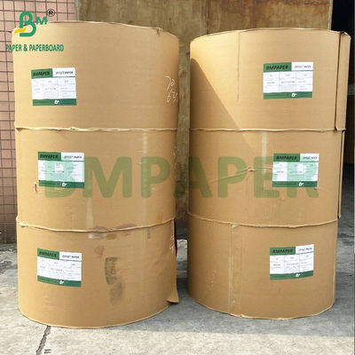 Papel de rosto de rótulo revestido de um lado C1S Brilhante 90 gm Para a indústria de rotulagem