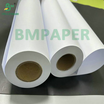 80 gramas de papel branco não revestido com 36 polegadas x 50 jardas e 2 centímetros de núcleo