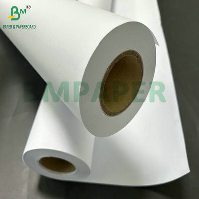 80 gramas de papel branco não revestido com 36 polegadas x 50 jardas e 2 centímetros de núcleo