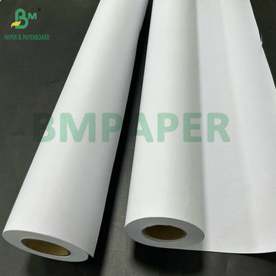 80 gramas de papel branco não revestido com 36 polegadas x 50 jardas e 2 centímetros de núcleo