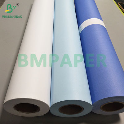 20LB 24 &quot;Lado único azul violeta brilhante CAD Plotter Engenharia Bond Papel rolos