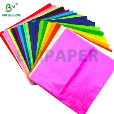 Papel de embrulho de tecido colorido para frutas de 17 gm Embalagem 50 x 70 cm Leve