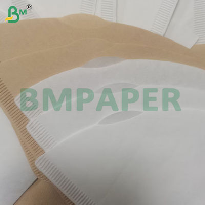 Papel de filtro de café descartável castanho 100 Contar 2-4 xícaras Papel ondulado