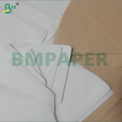 Papel de filtro de café descartável castanho 100 Contar 2-4 xícaras Papel ondulado