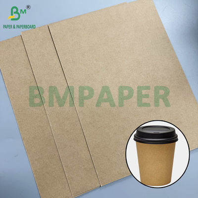 Cartão Kraft 320g + 20g PE Papel de Copo de Alimentos Natural Marrom 32&quot; Bobinas 3&quot; Núcleo 32 1 Meter Diâmetro Externo