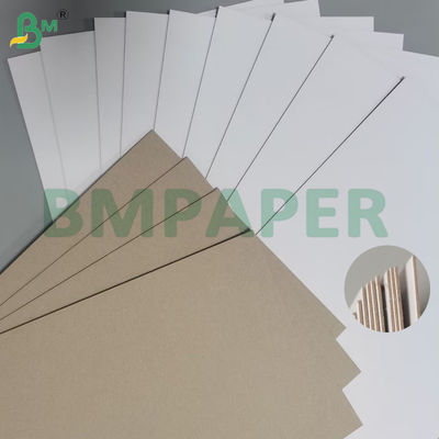 Papel duplex de 2 mm revestido de papel branco com folhas de fundo cinzentas