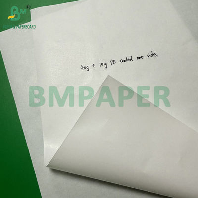 1 Lado de papel revestido com PE Papel Kraft Branco 40g + 10g Tamanho 36 X 25 polegadas