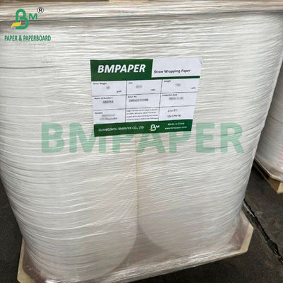 Papel de embalagem de palha branco de 28 gramas 22mm 25mm 28mm 33mm 35mm 50mm X 7000m