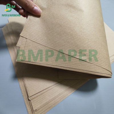 Papel de artesanato marrom com nervuras para embrulho de presentes resistente a lágrimas 70 x 100 cm