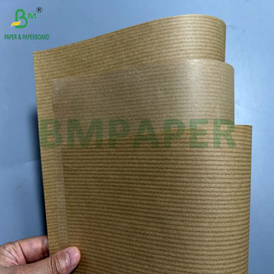 60 gm 70 gm 70 x 100 cm Castanho revestido 1 lado Papel Kraft com nervuras para sacos de embrulho de alimentos