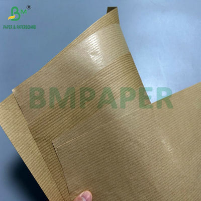 60 gm 70 gm 70 x 100 cm Castanho revestido 1 lado Papel Kraft com nervuras para sacos de embrulho de alimentos