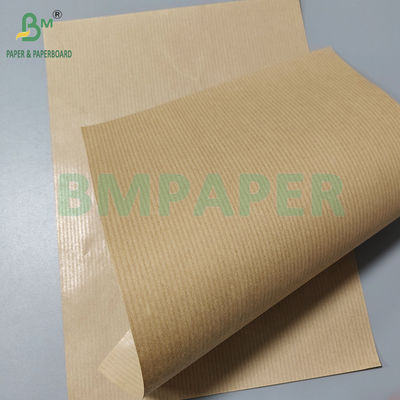 50 gm 60 gm Papel Kraft Luminoso Marrom Listrado de Um Lado Para Embalagem de Alimentos