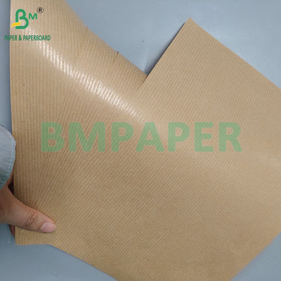 50 gm 60 gm Papel Kraft Luminoso Marrom Listrado de Um Lado Para Embalagem de Alimentos