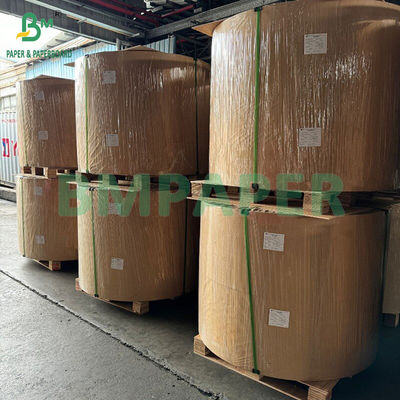 50 gm 60 gm Papel Kraft Luminoso Marrom Listrado de Um Lado Para Embalagem de Alimentos