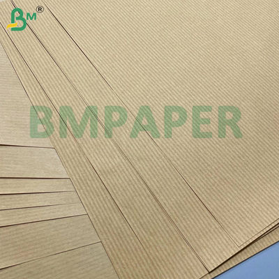 50gm 60gm 70gm Peso leve Resistente a lágrimas Papel Kraft Marrom Listrado Brilhante de um lado Excelente para embalagem de flores Embalagem de pão