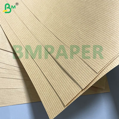 50gm 60gm 70gm Peso leve Resistente a lágrimas Papel Kraft Marrom Listrado Brilhante de um lado Excelente para embalagem de flores Embalagem de pão
