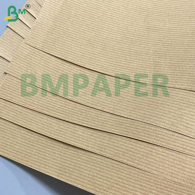 50gm 60gm 70gm Peso leve Resistente a lágrimas Papel Kraft Marrom Listrado Brilhante de um lado Excelente para embalagem de flores Embalagem de pão