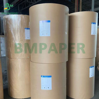 40GSM 50GSM 60GSM bobinas de papel kraft marrom com nervuras despedaçadas 750MM 1000MM