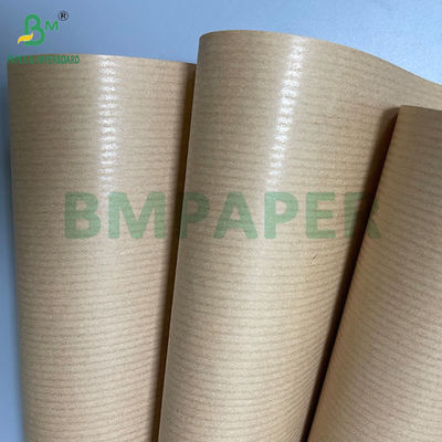 40GSM 50GSM 60GSM bobinas de papel kraft marrom com nervuras despedaçadas 750MM 1000MM