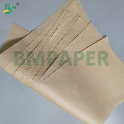 35GSM 38GSM Brown Double Side Silicone Oil Paper para churrasco 24 x 36 polegadas