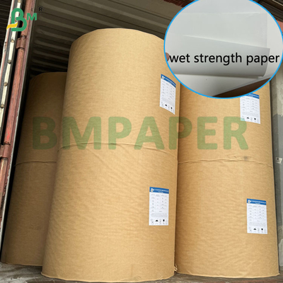 Largura de 61cm Papel de alta resistência à umidade de 68gsm 70gsm para rótulos de garrafas de bebida