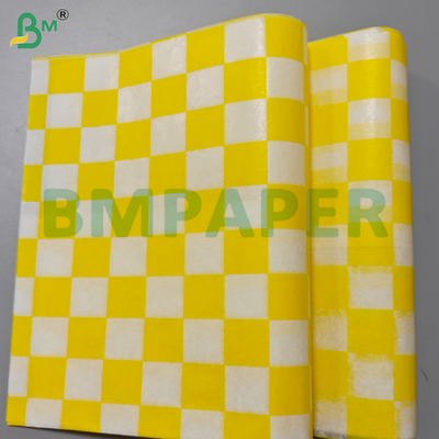 Rolos de papel de cera resistentes a gordura de 30 gsm para embalagem de sanduíches