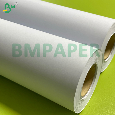Papel para plotter CAD branco não revestido de 80gsm 610*50m com boa absorção de tinta