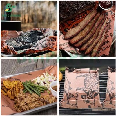 Heat Resistant 65gr 70gr Pink Brown White Freezer Butcher Paper Rolls