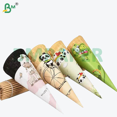 80 g de papel de gelado branco para congelamento para embalagens de cone