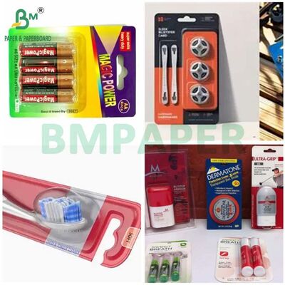 Cartão Blister Branco para Embalagem de Escovas de Dentes com Boa Impressão 350g 400g 425g